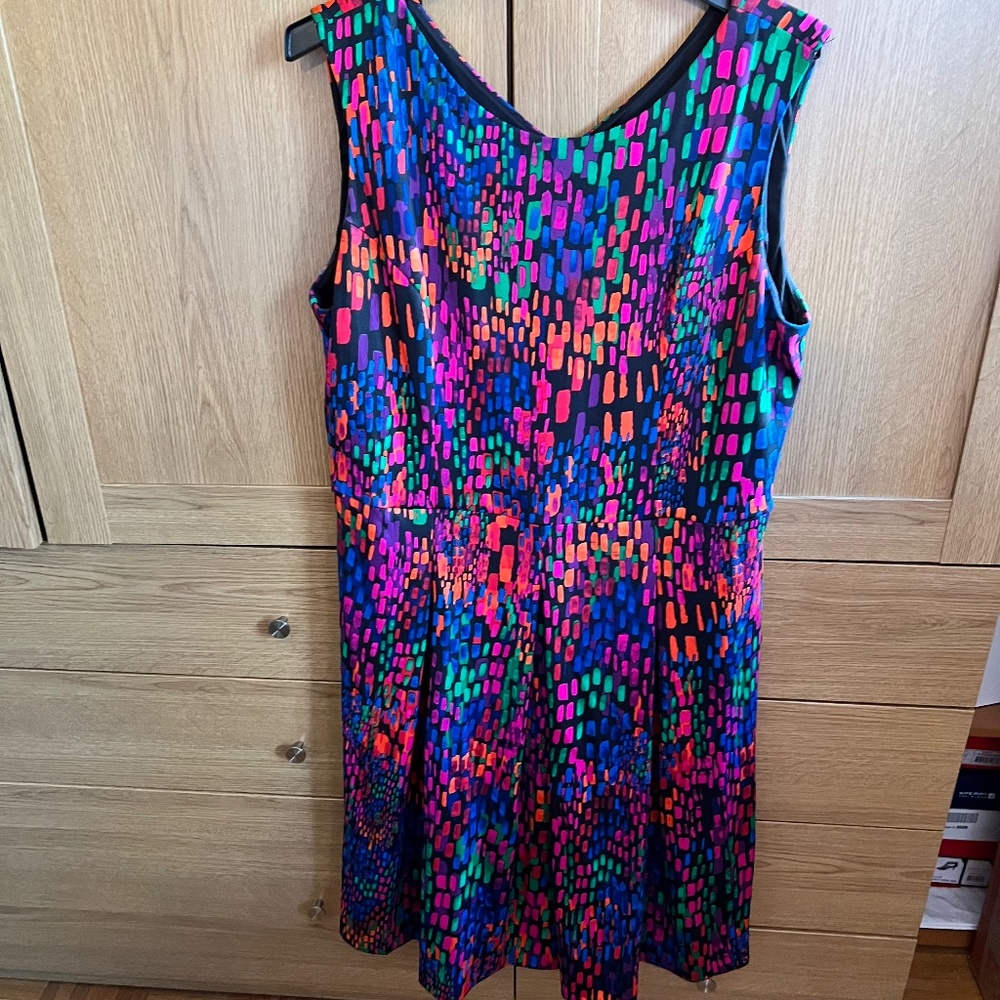 Women's Ellen Tracy Colorful Geometric Print Dress